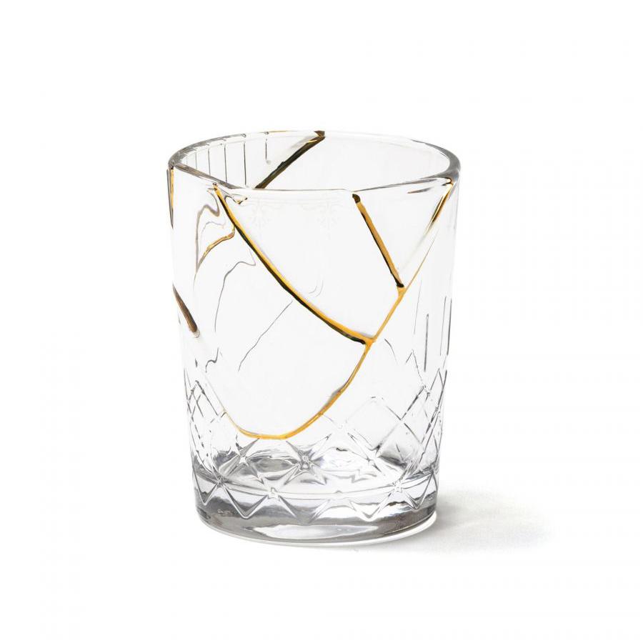 SELETTI set of 6 glasses KINTSUGI GLASS 09656