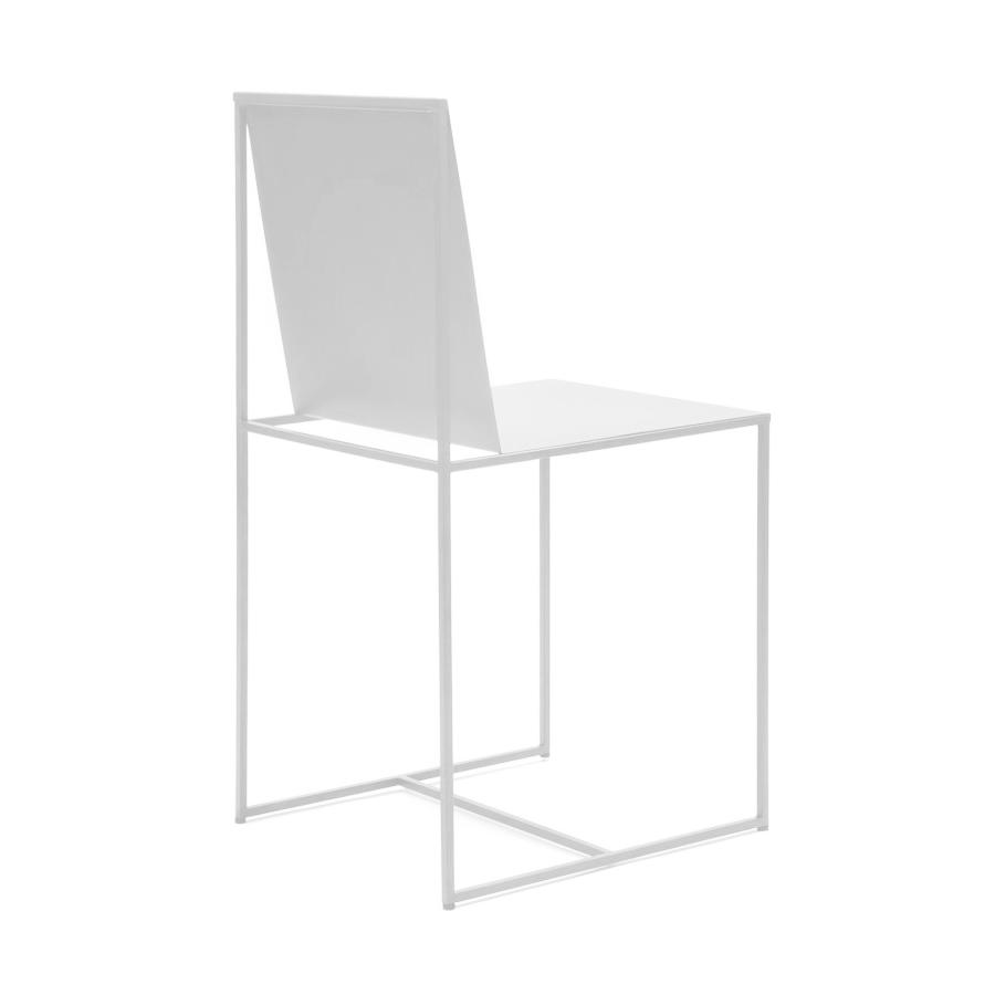 ZEUS set de 4 chaises SLIM SISSI (Blanc gaufré - Métal)