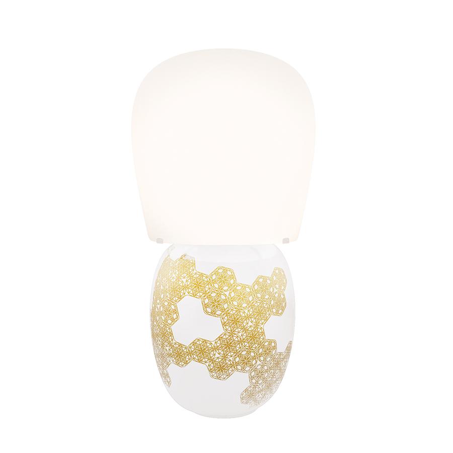 KDLN KUNDALINI lampe de table HIVE (Blanc - Verre souflé et céramique)