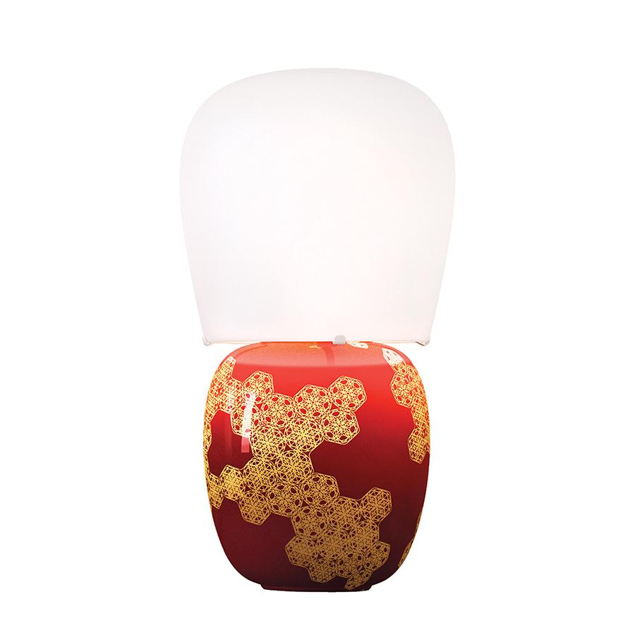 KDLN KUNDALINI lampe de table HIVE (Rouge - Verre souflé et céramique)