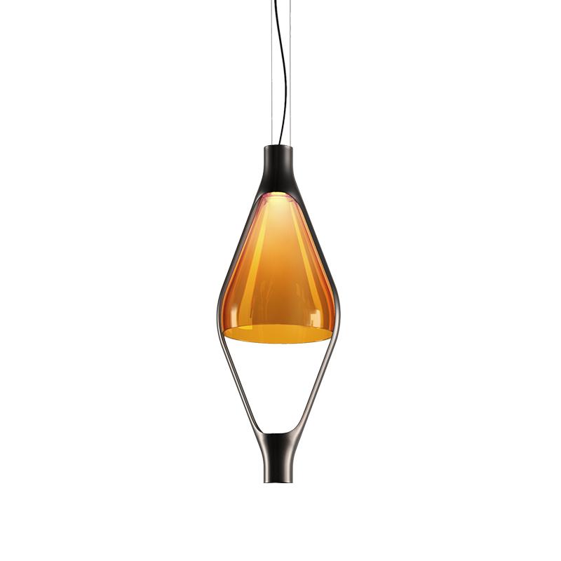 KDLN KUNDALINI lampe à suspension VICEVERSA (Ambre - verre et métal)