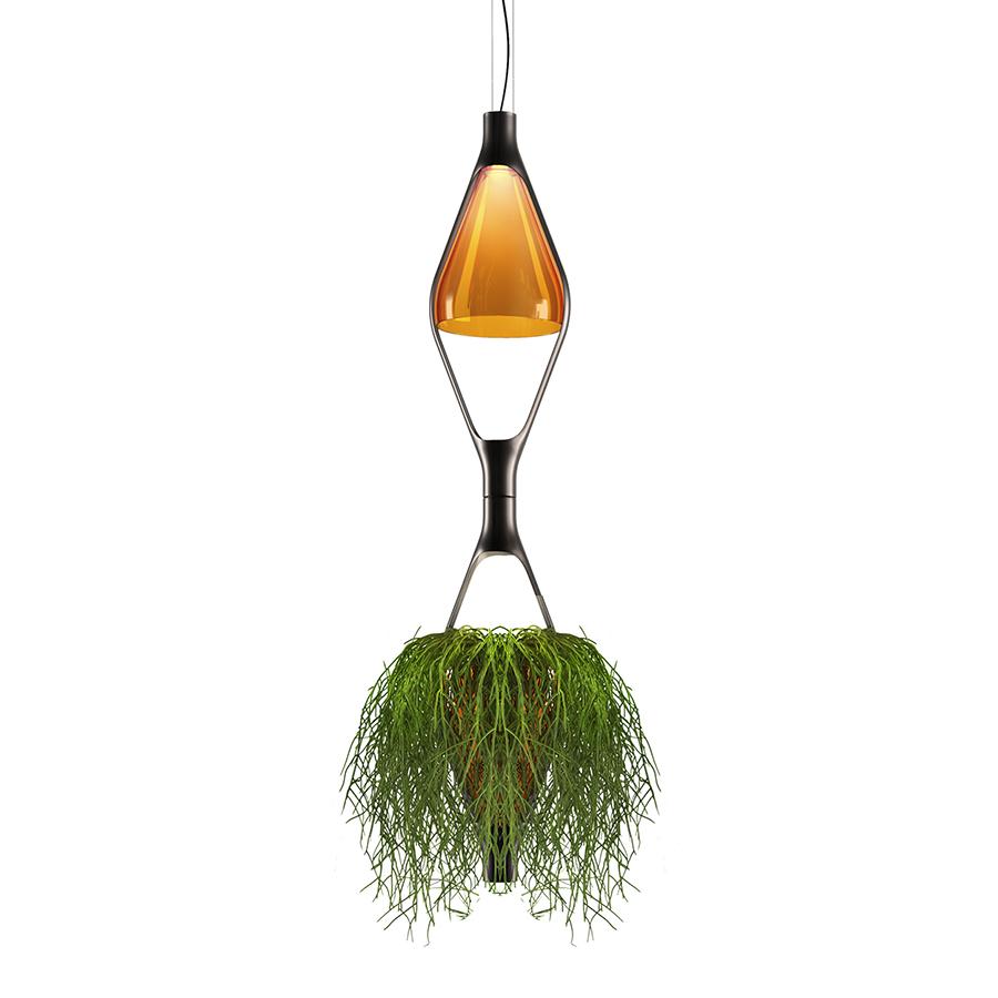 KDLN KUNDALINI lampe à suspension VICEVERSA 2 (Ambre - verre et métal)