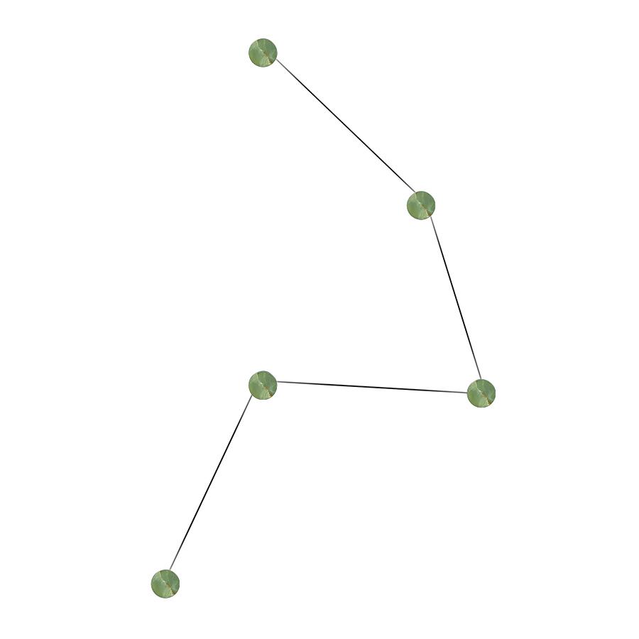 KDLN KUNDALINI lampe murale applique AZOU 5 (Vert - Onyx et métal)