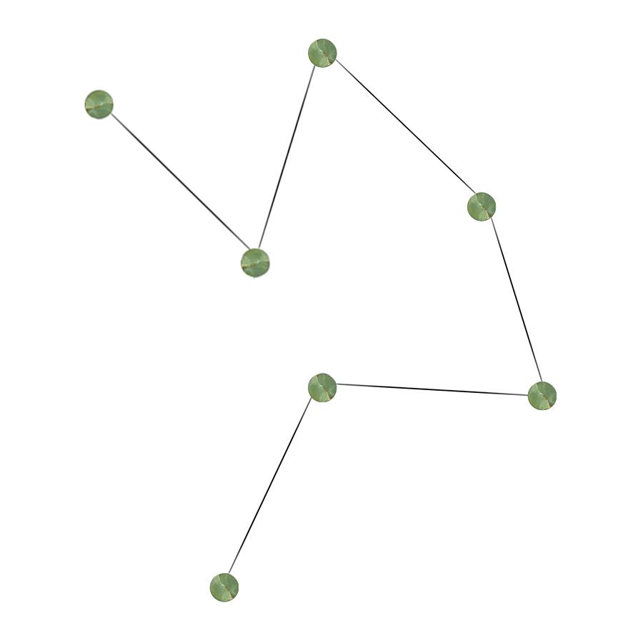 KDLN KUNDALINI lampe murale applique AZOU 7 (Vert - Onyx et métal)