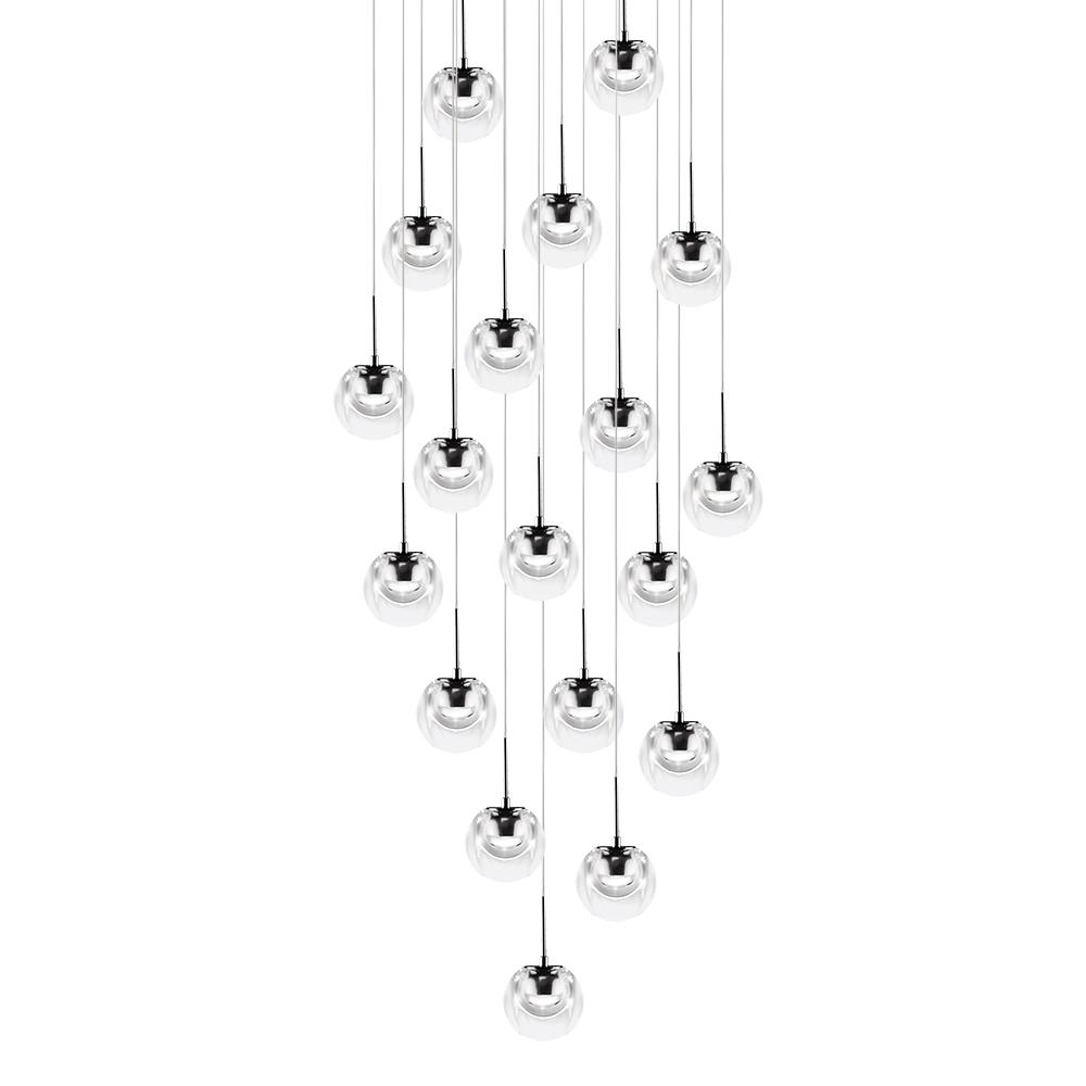 KDLN KUNDALINI lampe à suspension DEW 19 (Rosace ronde - verre et métal)
