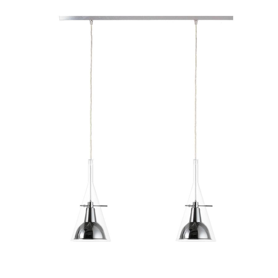 FONTANA ARTE set de 2 lampes à suspension FLÛTE Flute (Led intégré - verre et métal)