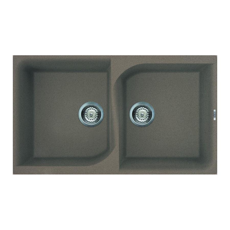 ELLECI évier EGO 450 (Gris tourterelle - Granitek)