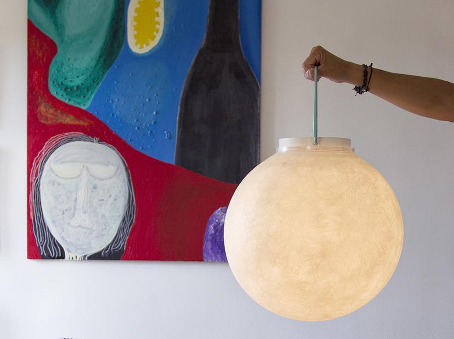 IN-ES.ARTDESIGN portable table lamp LUNA TAKE AWAY