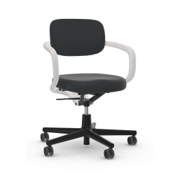 VITRA chaise de bureau en cuir ALLSTAR avec accoudoirs blancs