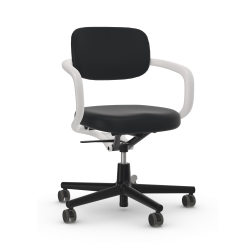 VITRA chaise de bureau en cuir ALLSTAR avec accoudoirs blancs