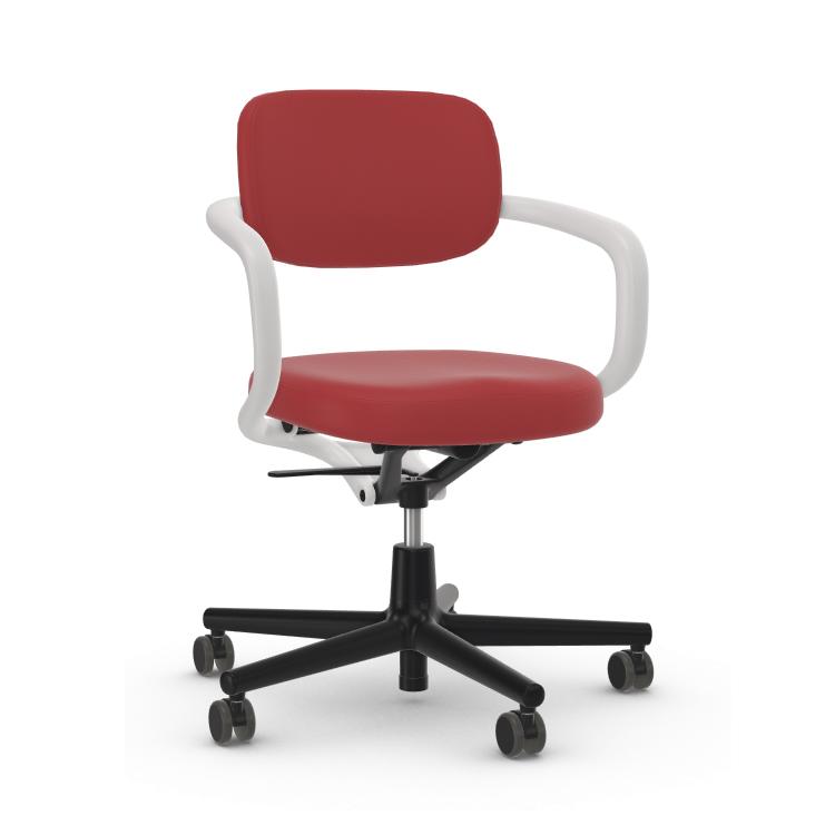 Vitra Leather Office Chair Allstar With, Red Leather Computer Chair