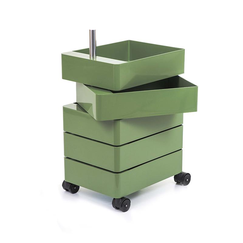 MAGIS 360° meuble avec 5 tiroirs (Vert - ABS poli / Aluminium)