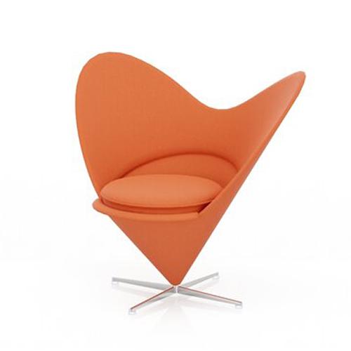 VITRA fauteuil HEART CONE CHAIR (Orange Foncé - Tonus)