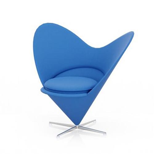 VITRA fauteuil HEART CONE CHAIR (Bleu - Tonus)