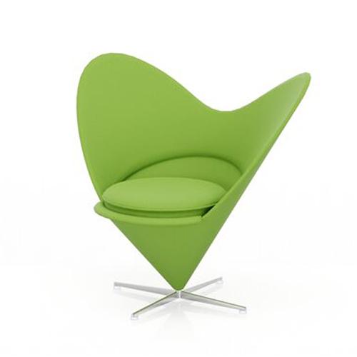VITRA fauteuil HEART CONE CHAIR (Verte feuille - Tonus)