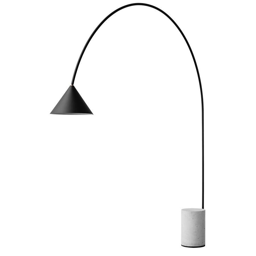 MINIFORMS lampadaire OZZ (Noir - Métal et béton)