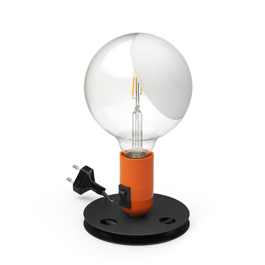 flos lampe de table lampadina (orange à led - aluminium)