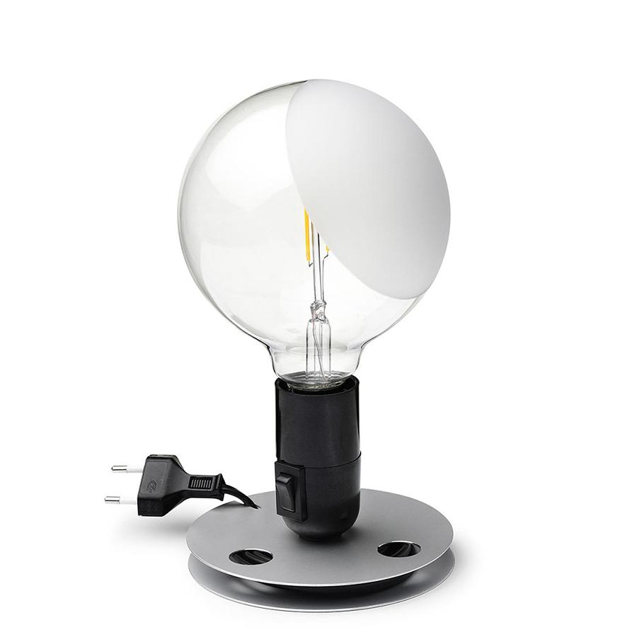 flos lampe de table lampadina (noir à led - aluminium)