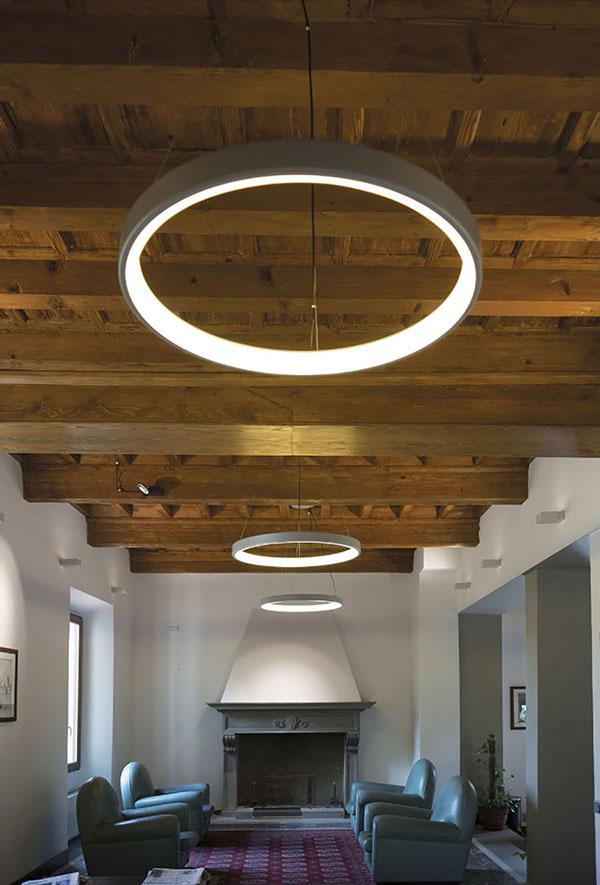 MARTINELLI LUCE suspension lamp LUNAOP Ø 50 cm WHITE 3000K