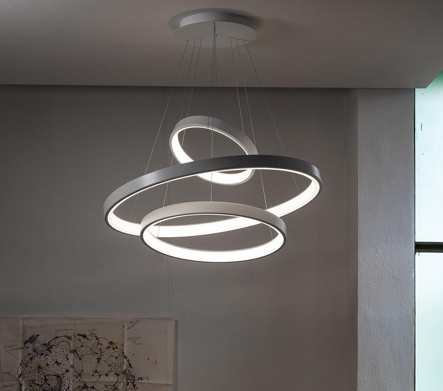 MARTINELLI LUCE suspension lamp LUNAOP Ø 50 cm WHITE 3000K