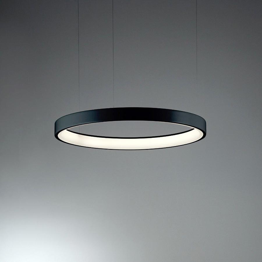 MARTINELLI LUCE suspension lamp LUNAOP Ø 80 cm BLACK 2700K