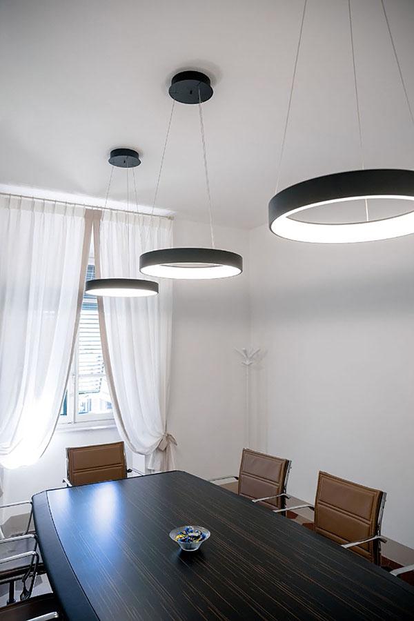MARTINELLI LUCE suspension lamp LUNAOP Ø 120 cm BLACK 2700K