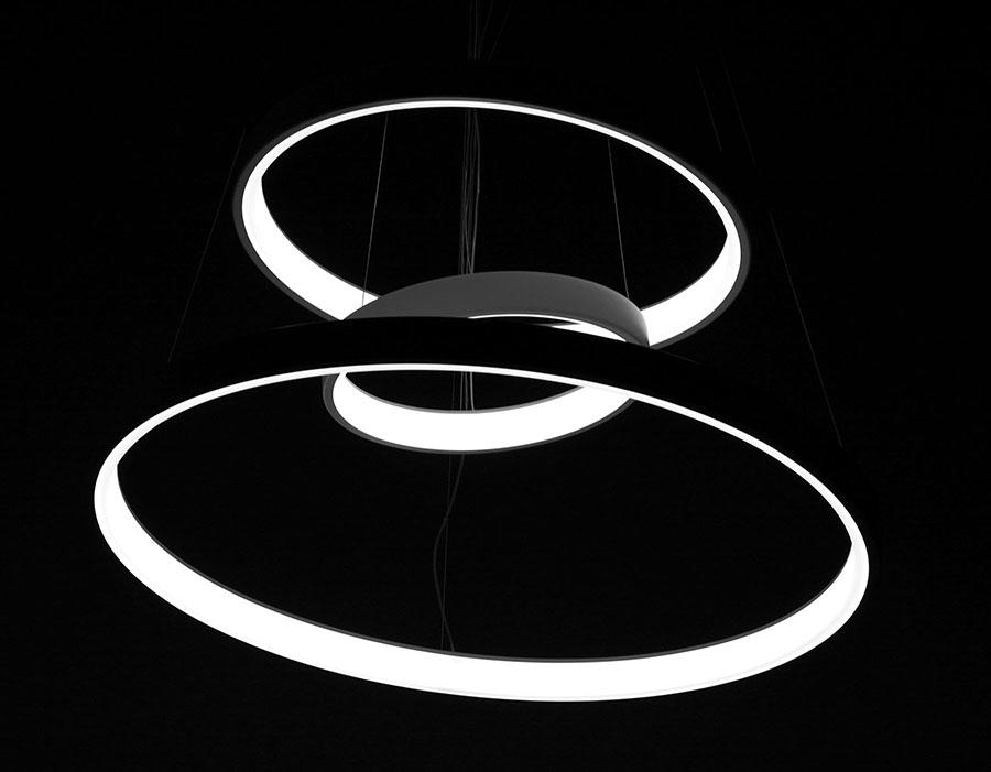 MARTINELLI LUCE suspension lamp LUNAOP Ø 120 cm BLACK 2700K