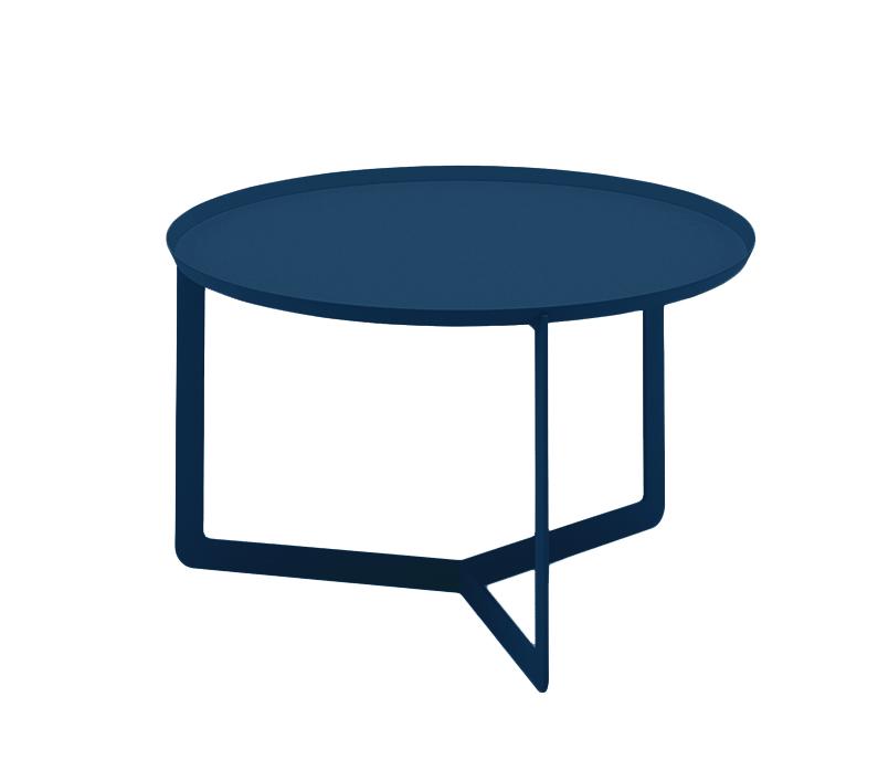 MEME DESIGN table basse pour extérieur ROUND 2 OUTDOOR (Bleu marine - Métal)