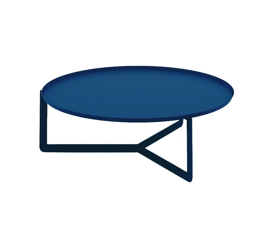 MEME DESIGN table basse ROUND 3 (Bleu marine - Métal)