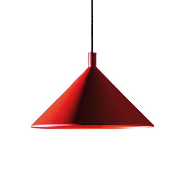 MARTINELLI LUCE lampe à suspension CONO (Rouge Pourpre - Aluminium verni)