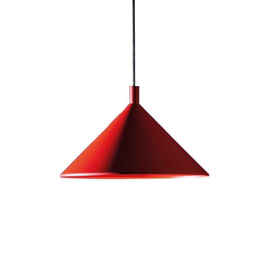 MARTINELLI LUCE lampe à suspension CONO PETITE (Rouge Pourpre - Aluminium verni)