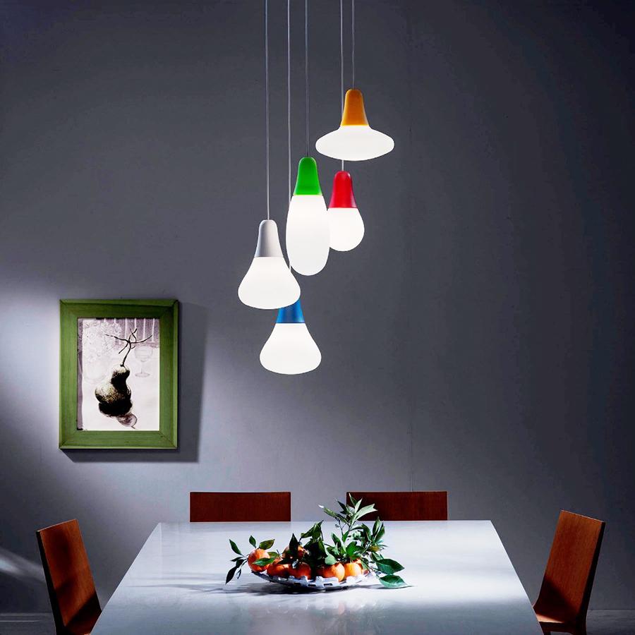 MARTINELLI LUCE set de 5 lampes à suspension CIULIFRULI version à cluster