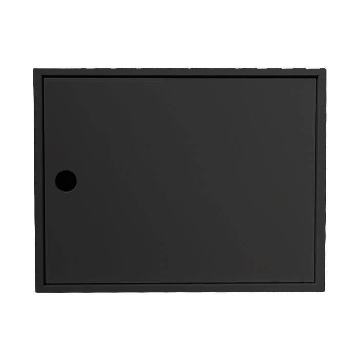 KRIPTONITE meuble de rangement avec porte BOX KROSSING H 25 cm (Noir mat - mélaminé)