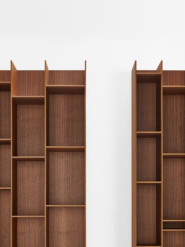 MDF ITALIA wall bookcase RANDOM WOOD 3C