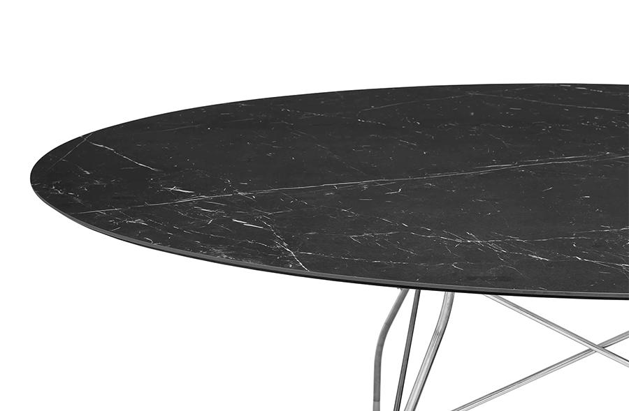 KARTELL table ovale GLOSSY MARBLE 192 x 118 cm
