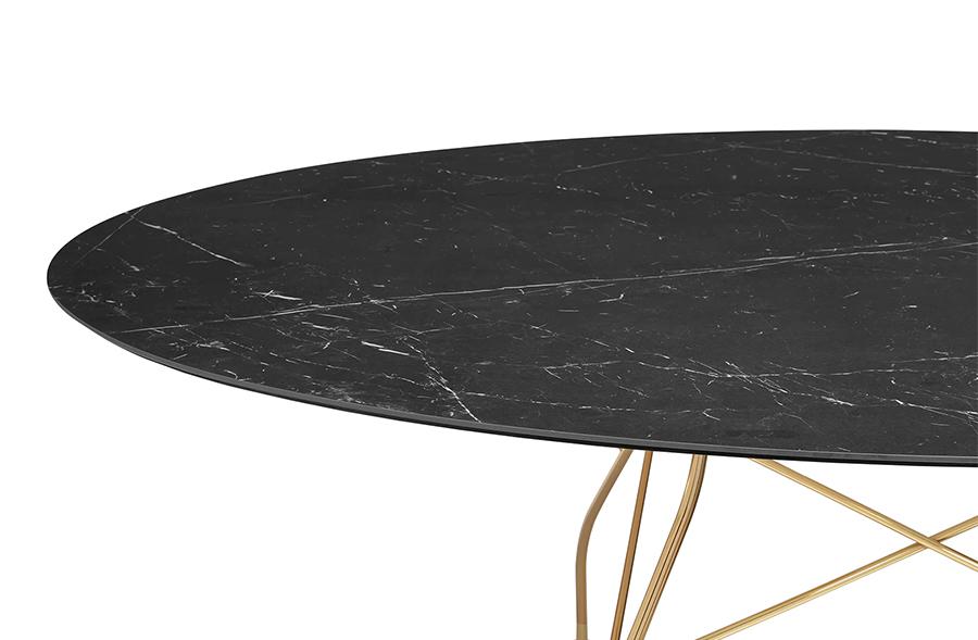 KARTELL table ovale GLOSSY MARBLE 192 x 118 cm
