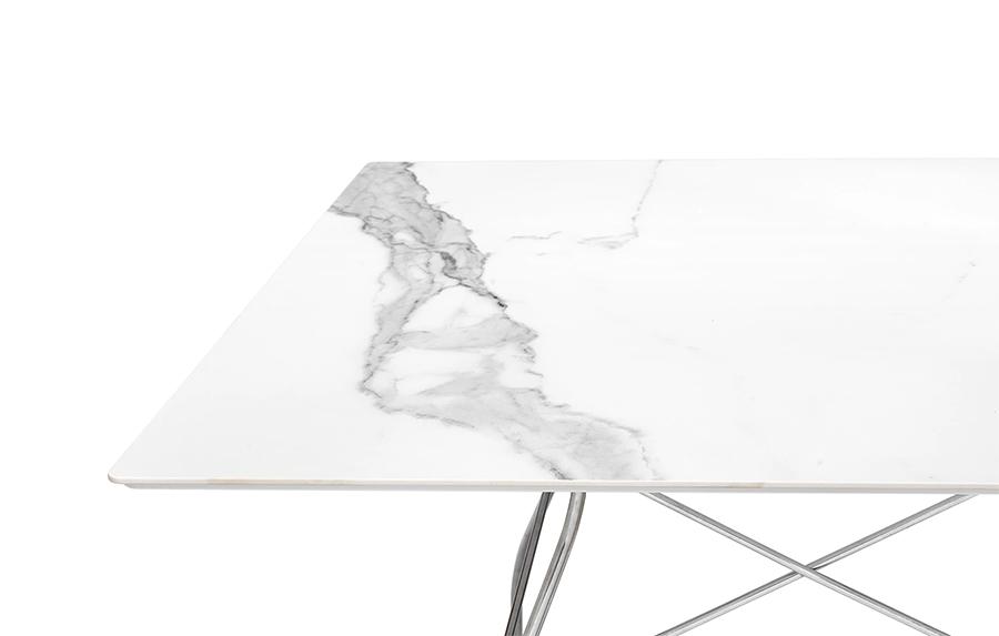 KARTELL square table GLOSSY MARBLE 118 x 118 cm