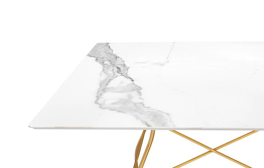 KARTELL square table GLOSSY MARBLE 118 x 118 cm