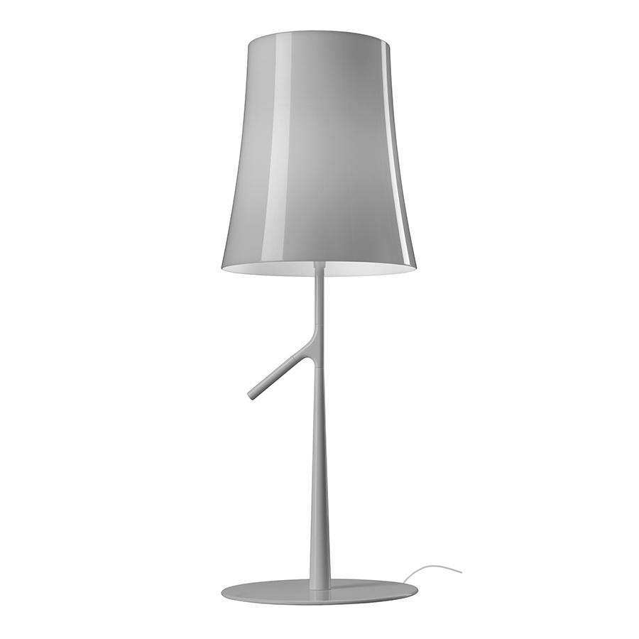 FOSCARINI lampe de table BIRDIE GRAND ON/OFF (Gris - polycarbonate et acier)