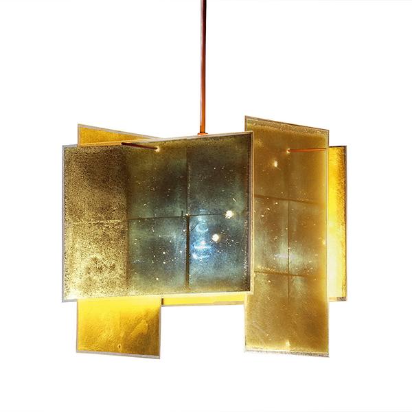 INGO MAURER lampe à suspension 24 KARAT BLAU (Câble 230 cm - Métal)