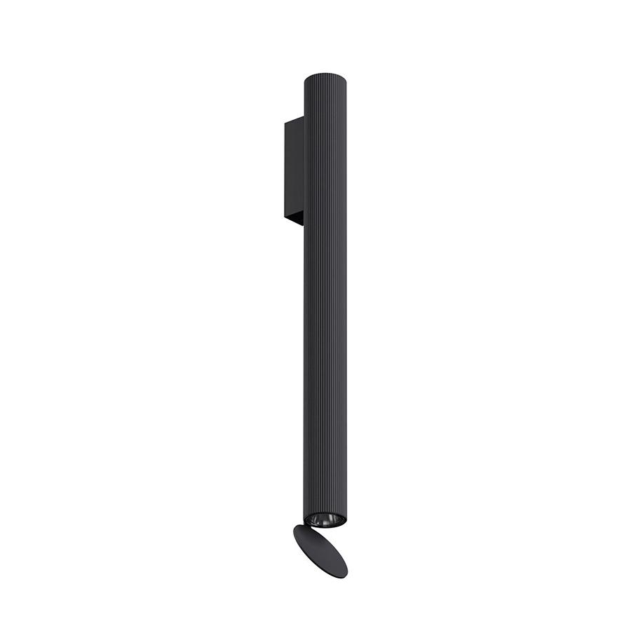 FLOS lampe murale FLAUTA RIGA H 500 mm (Noir - Aluminium)