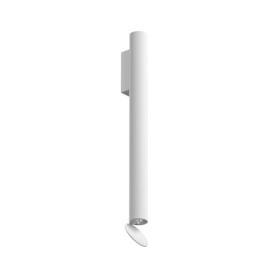 FLOS lampe murale FLAUTA RIGA H 500 mm (Blanc - Aluminium)
