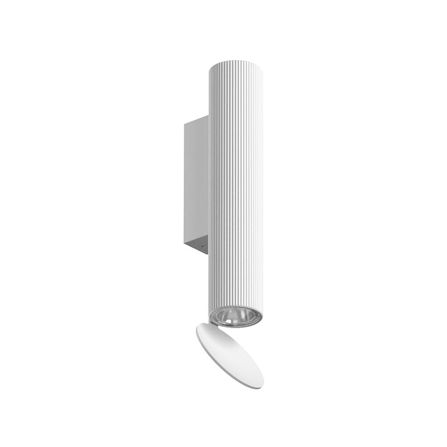 FLOS lampe murale pour l'extérieur FLAUTA RIGA H 225 mm OUTDOOR (2700K, blanc - Aluminium)