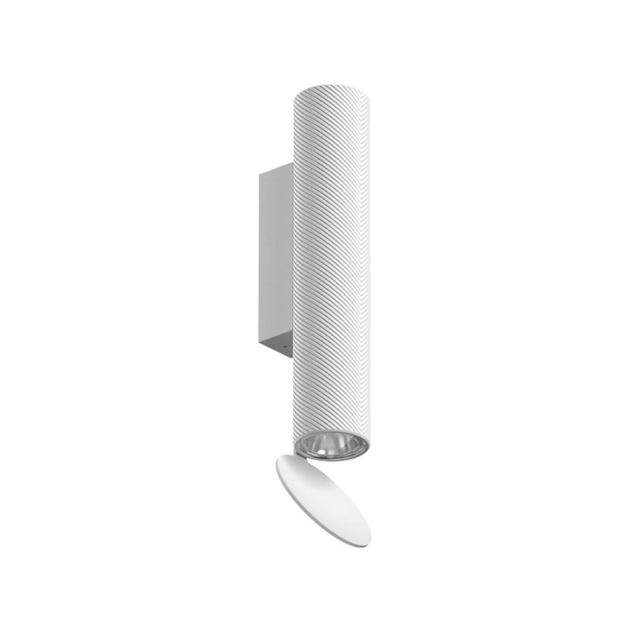 FLOS lampe murale pour l'extérieur FLAUTA SPIGA H 225 mm OUTDOOR (2700K, blanc - Aluminium)