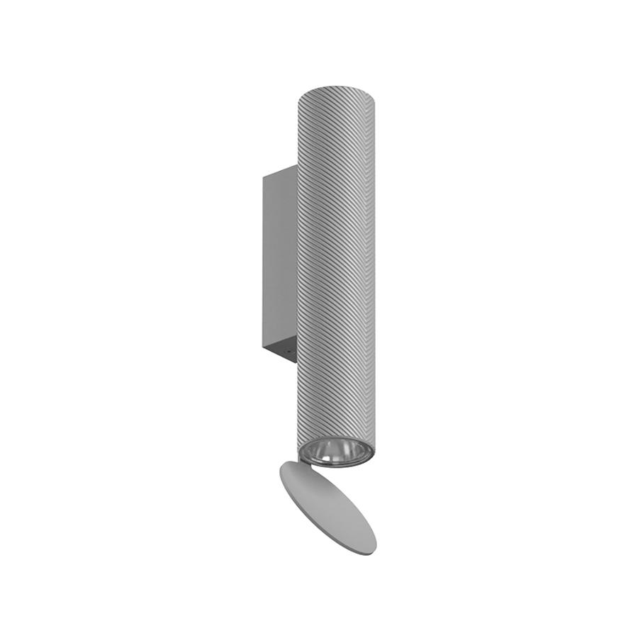 FLOS lampe murale pour l'extérieur FLAUTA SPIGA H 225 mm OUTDOOR (3000K, gris - Aluminium)