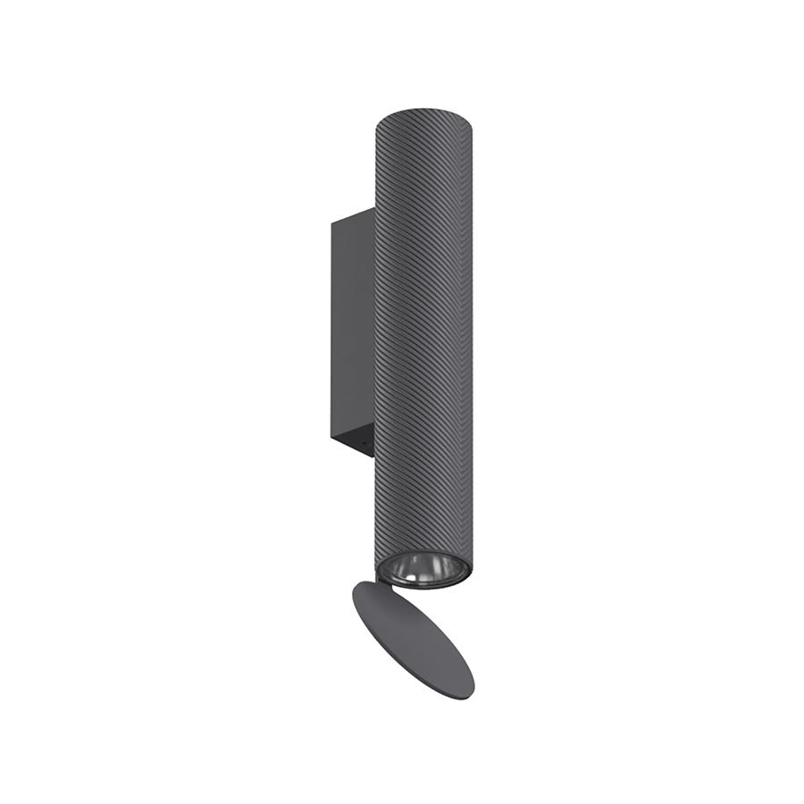 FLOS lampe murale pour l'extérieur FLAUTA SPIGA H 225 mm OUTDOOR (4000K, anthracite - Aluminium)