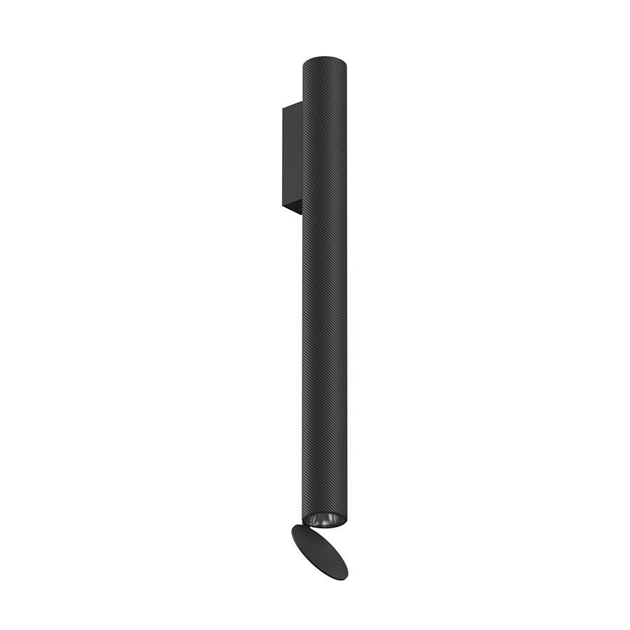 FLOS lampe murale pour l'extérieur FLAUTA SPIGA H 500 mm OUTDOOR (2700K, noir - Aluminium)