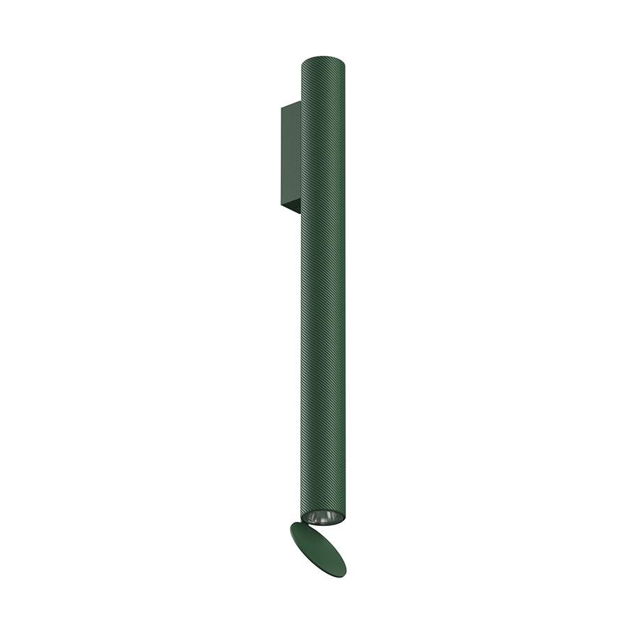 FLOS lampe murale pour l'extérieur FLAUTA SPIGA H 500 mm OUTDOOR (2700K, vert forêt - Aluminium)