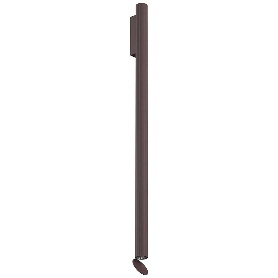 FLOS lampe murale pour l'extérieur FLAUTA RIGA H 1000 mm OUTDOOR (2700K, brun foncé - Aluminium)