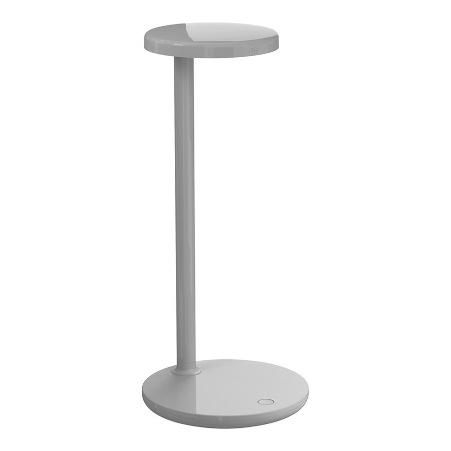 FLOS lampe de table OBLIQUE (3000K, gris poli - Aluminium et PMMA)